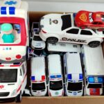 『 police☆消防車★パトカー☆バス』などのミニカーが坂道走行します☆dump truck ☆緊急車両のサイレン音