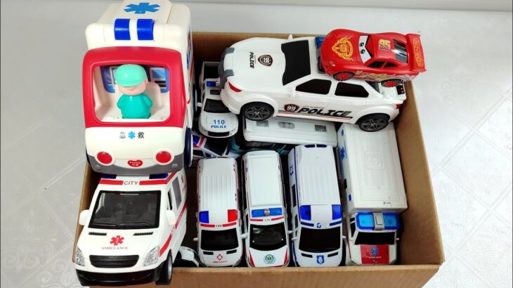 『 police☆消防車★パトカー☆バス』などのミニカーが坂道走行します☆dump truck ☆緊急車両のサイレン音