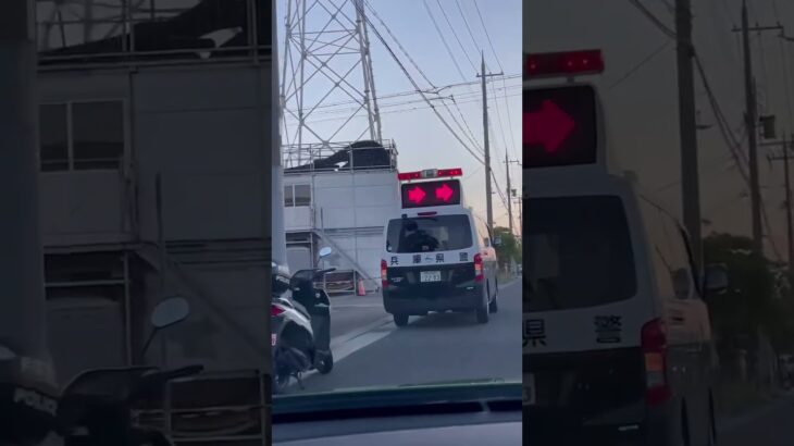 🚨兵庫県警🚨パトカー🚨事故🚨事故処理車🚨　#shorts