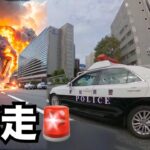 ポルシェが煽った直後に警察パトカーが緊急走行