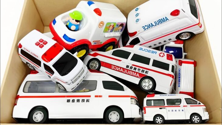 救急車のミニカーが走る！サイレン鳴らして緊急走行テスト！Ambulance miniature car runs! Sound the siren and run urgently!