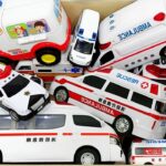 救急車のミニカーが走る！サイレンあり！緊急走行☆Ambulance minicar runs! Emergency run with siren