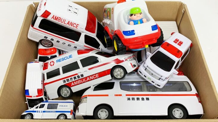 救急車のミニカー走る☆緊急走行テスト！坂道走行です｜ Ambulance minicar runs in an emergency with sirens sounding!