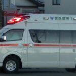 緊急走行　高規格救急車　磐田市消防本部