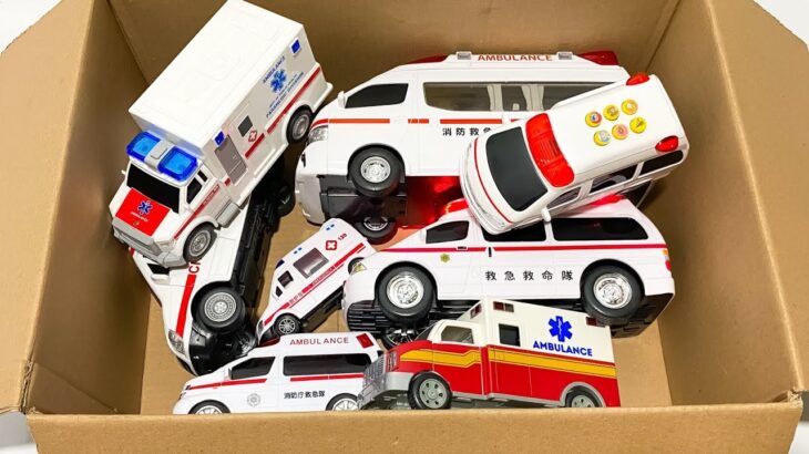 救急車のミニカー走る☆緊急走行テスト★サイレン鳴るよ☆ Ambulance minicar running ☆ Emergency driving test ★ Siren sounds ☆