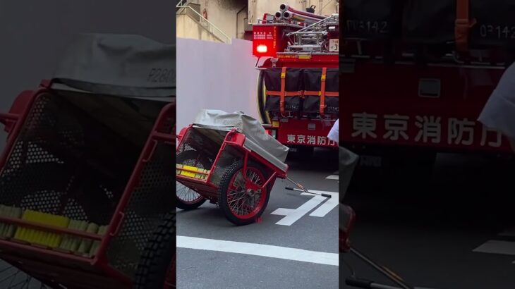 消防車　はしご車　火事？現場撤収救急車 #消防 #消防車 #消防車両 #緊急車 #緊急車両 #緊急出動#はしご車 #Ambulance#shorts#緊急走行#サイレン#119#110#はたらくくるま