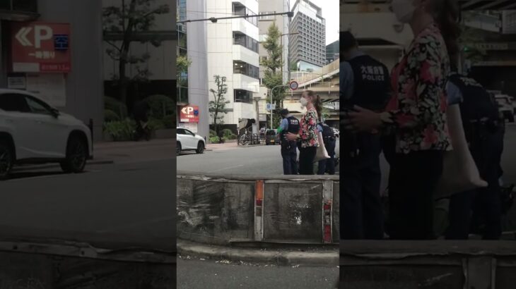 🚨座り込む人に対応する警察官🚨大阪府警🚨　#shorts