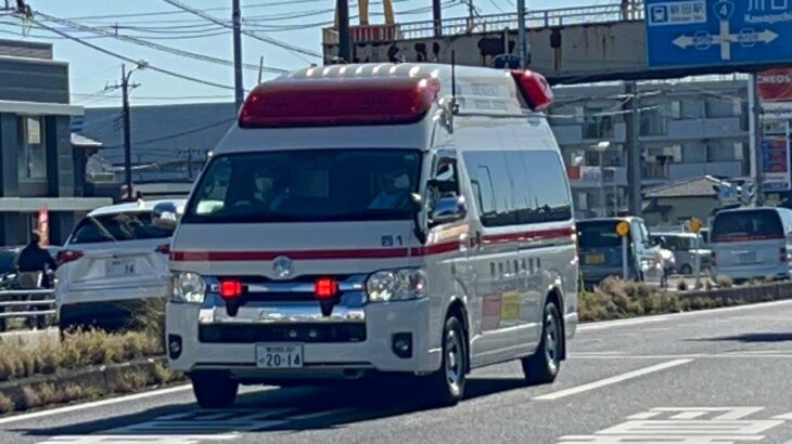 【日曜の救急隊！】草加八潮消防局 救急車(ハイメディック) 救急西1 緊急走行シーン！