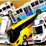 救急車とバスのミニカーが走る！坂道緊急走行テスト！サイレンありAmbulance and bus minicars tested for emergency driving