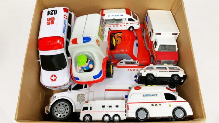 救急車のミニカー走る。緊急走行テスト！坂道走る☆ Ambulance minicars run! Emergency driving test. Slope running