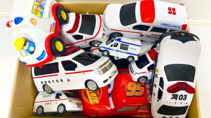 『パトカー、救急車』のミニカーが坂道走る！緊急走行テスト！Miniature cars from “Patrol Cars, Ambulances” will run uphill!