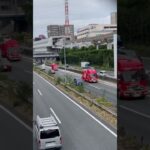 🚨高速道路を走る消防車両2台🚨消防車🚨レスキュー🚨消防庁🚨赤色灯🚨　#shorts