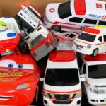 救急車ミニカーが走る！坂道緊急走行テスト！Ambulance miniature car runs! Emergency driving test with sirens sounding!