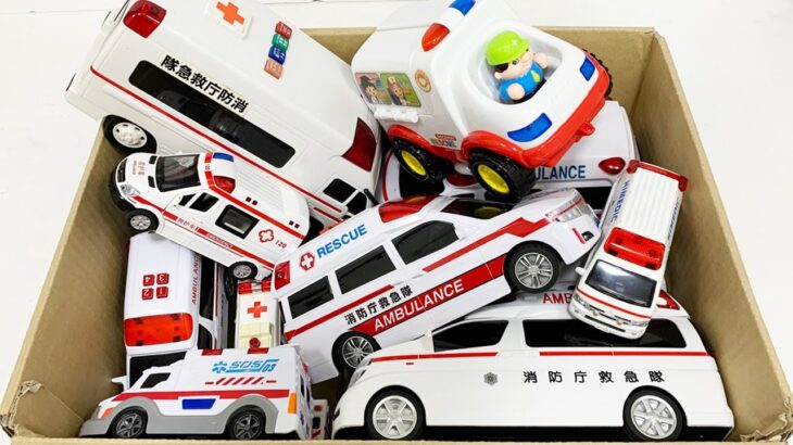 救急車のミニカーが走ります。サイレンありで坂道走行☆緊急走行｜Ambulance minicar runs in an emergency with sirens!