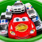 救急車パトカー消防車のミニカーが走る走る！坂道を緊急走行テスト Ambulance police car Minicar of fire truck run run! Slope drive test