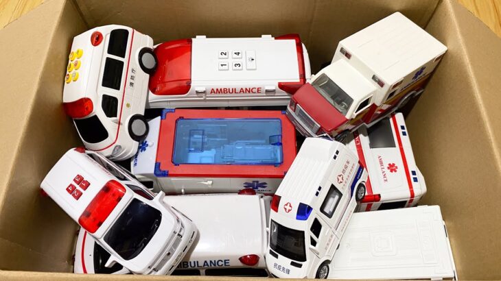 救急車パトカー消防車のミニカーが走る走る！坂道を緊急走行テスト Ambulance police car Minicar of fire truck run run! Slope drive test