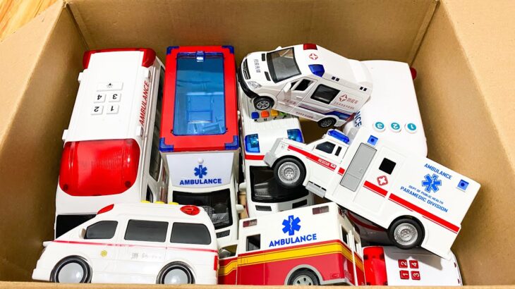 救急車パトカー消防車のミニカーが走る走る！坂道を緊急走行テスト Ambulance police car Minicar of fire truck run run! Slope drive test