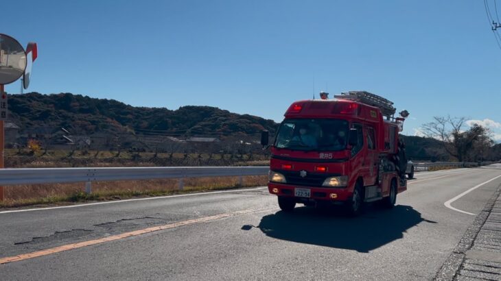 【消防車両緊急走行】救急車を先頭にPA連携緊急走行！！