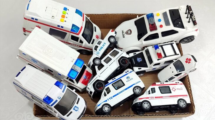 『 police☆消防車★パトカー☆バス』などのミニカーが坂道走行します☆dump truck ☆緊急車両のサイレン音