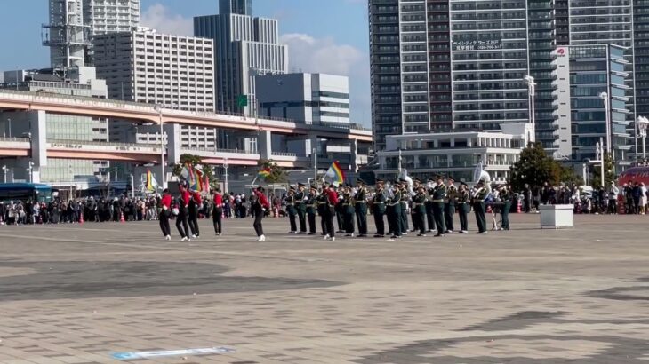 【ノーカット】【激録】兵庫県警察音楽隊　令和7年兵庫県警年頭視閲式　メリケンパーク