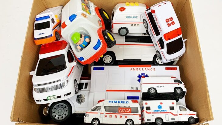 救急車のミニカー走る！緊急走行テスト！坂道走る☆ Ambulance minicars run on the slope. Emergency driving test!