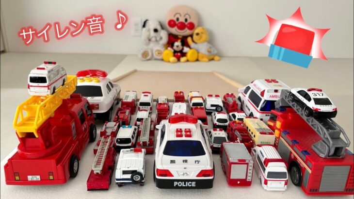 【サイレン音♪🚨】緊急車両が坂道走行！パトカー🚓救急車🚑消防車🚒