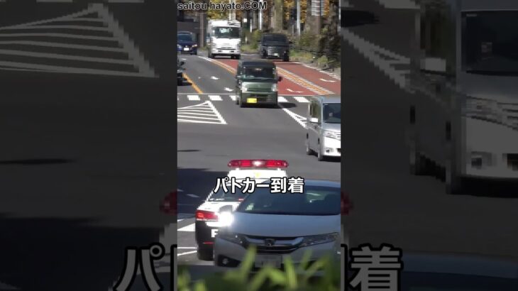 【頭が沸いてるベンツ乗りにクラクション】真正面にパトカーが居るにも関わらずイエローカットを見せつけたハイエースが進路変更禁止違反で捕まる瞬間!!