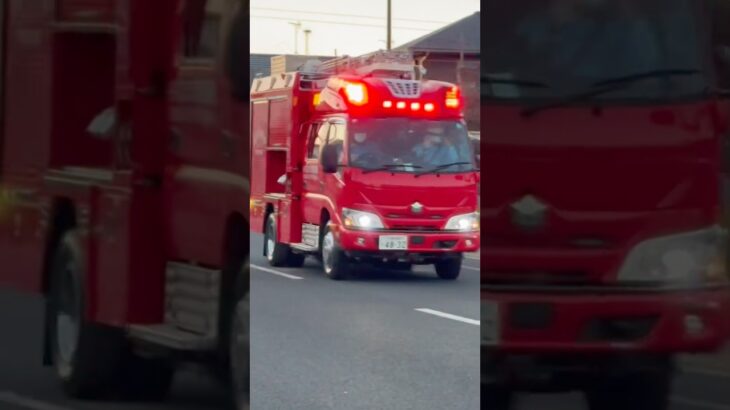 『手を振る消防士さん👋』さいたま市消防局　岩槻2 消防車　緊急走行シーン！