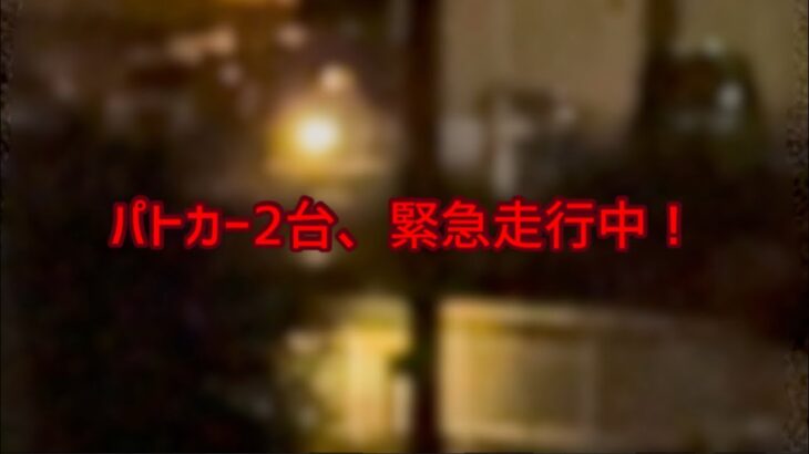 パトカー2台、緊急走行中！