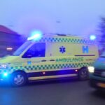 region hovedstaden AMBULANCE (A85) i udrykning rettungswagen auf Einsatzfahrt 緊急走行 救急車