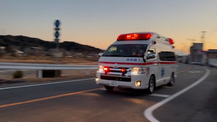 【救急車緊急走行】極寒の夕方を駆ける！！