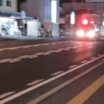 消防車　緊急走行　指揮車