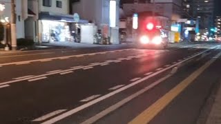 消防車　緊急走行　指揮車