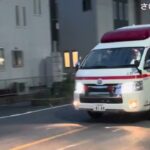 【救急・緊急走行】交差点進入音声を鳴らし、駆け抜ける救急車　救急上野1緊急走行シーン