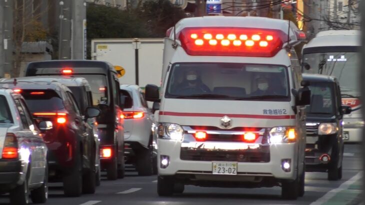 【夕暮れの緊急走行】越谷市消防局救急越谷2病院へと緊急搬送！！