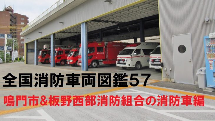 【全国消防車両図鑑57】鳴門市消防本部&板野西部消防組合消防本部の消防車編