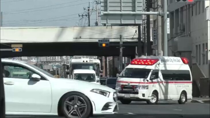 🚨緊迫🚨Uターンして現場に到着する救急車🚨響き渡るサイレン🚨赤色灯🚨尼崎市消防局🚨救急車🚨緊急走行🚨