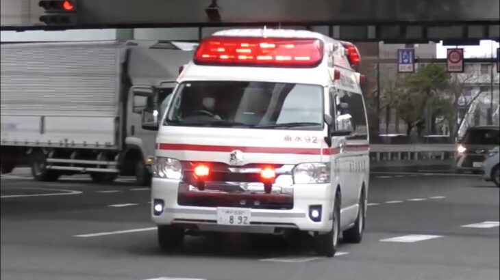 🚨響き渡るサイレン🚨救急車🚨緊急走行🚨神戸市消防局🚨赤色灯🚨