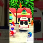 ミニチュア白バイが走る！緊急走行！坂道運転テストAmbulance minicar runs on a slope with sirens sounding!