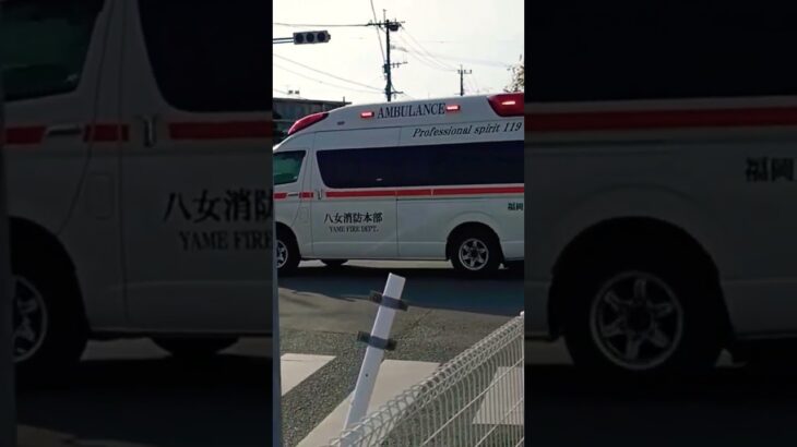 八女消防本部”八女救急1　緊急走行 #救急車