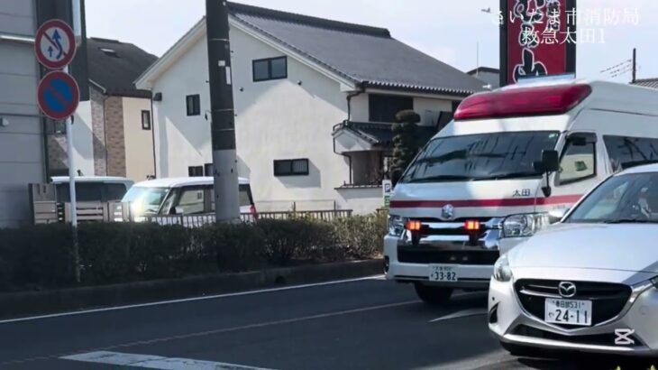 【救急・緊急走行】今は更新された、救急車　旧救急太田1緊急走行シーン