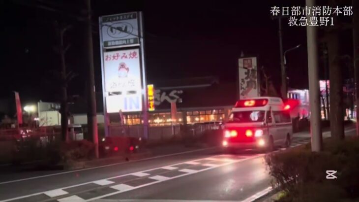 【救急・緊急走行】救急隊の1日には忙しい。　救急豊野1緊急走行シーン