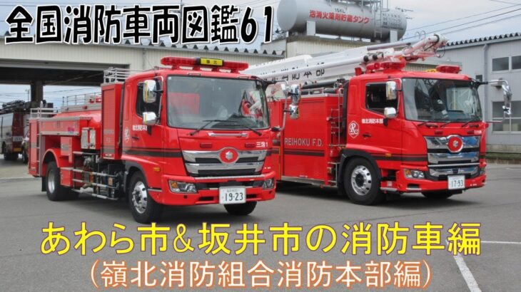 【全国消防車両図鑑61】嶺北消防組合消防本部の消防車編