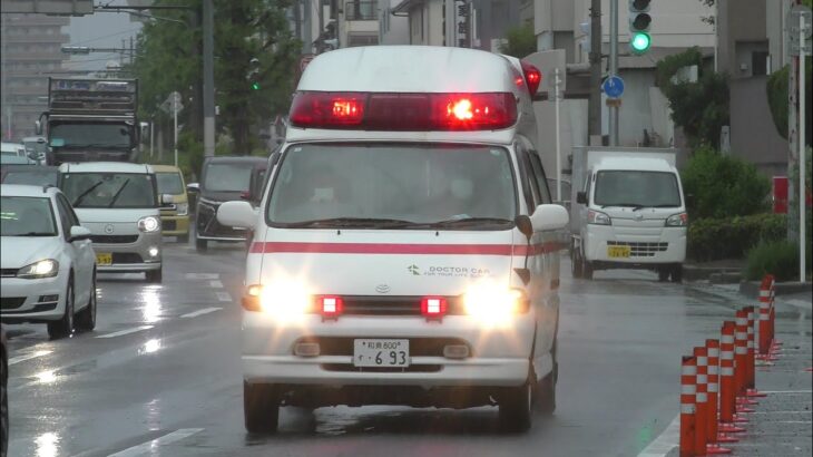 消防車緊急走行【897】ベルランド総合病院　ドクターカー【Japanese fire enjine】