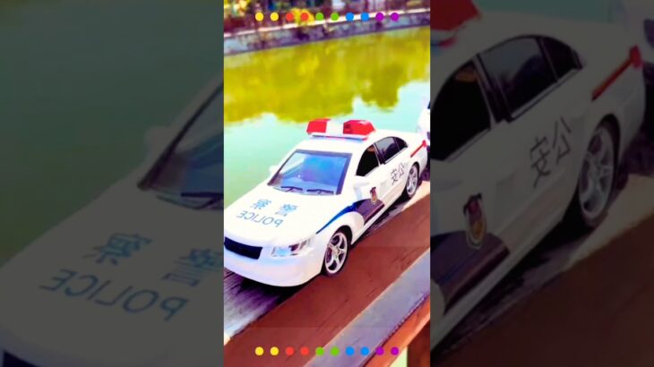 救急車のミニカー走る！緊急走行！坂道走行テスト Ambulance Police minicar Fire Truck runs on a slope with sirens sounding!