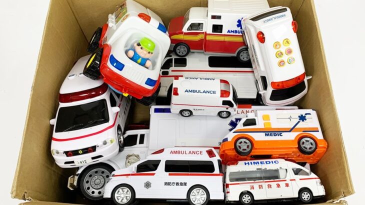 救急車のミニカーが走ります。サイレンありで坂道走行☆緊急走行｜Ambulance minicar runs in an emergency with sirens!