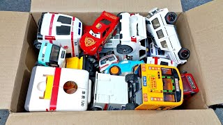 救急車パトカー消防車をチェック! 坂道を緊急走行するよ! Check out ambulance policecar bump truck! run on the slope.