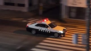 パトカー　緊急走行
