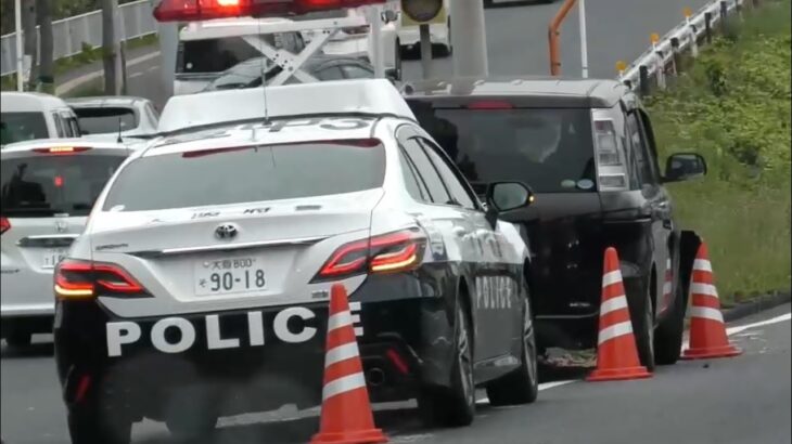 ⚠️衝撃⚠️分岐に突っ込む⚠️とんでもない事故⚠️🚨パトカー🚨大阪府警🚨