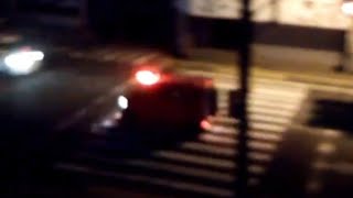 消防車　緊急走行